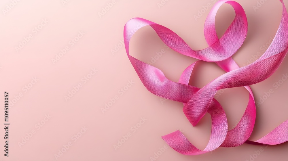 Pink ribbon banner for breast cancer awareness month. Pink ribbon banner for breast cancer awareness month.
