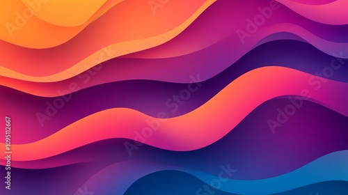 Abstract wave pattern with vibrant hues of orange, pink, and purple, creating a dynamic and modern visual appeal.