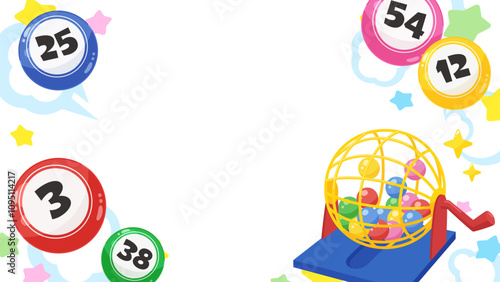 かわいいビンゴゲームのフレーム_16:9