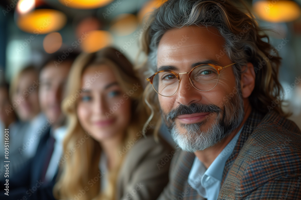 smiling group of diverse business people working together, selective focus smiling group of diverse business people working together, selective focus