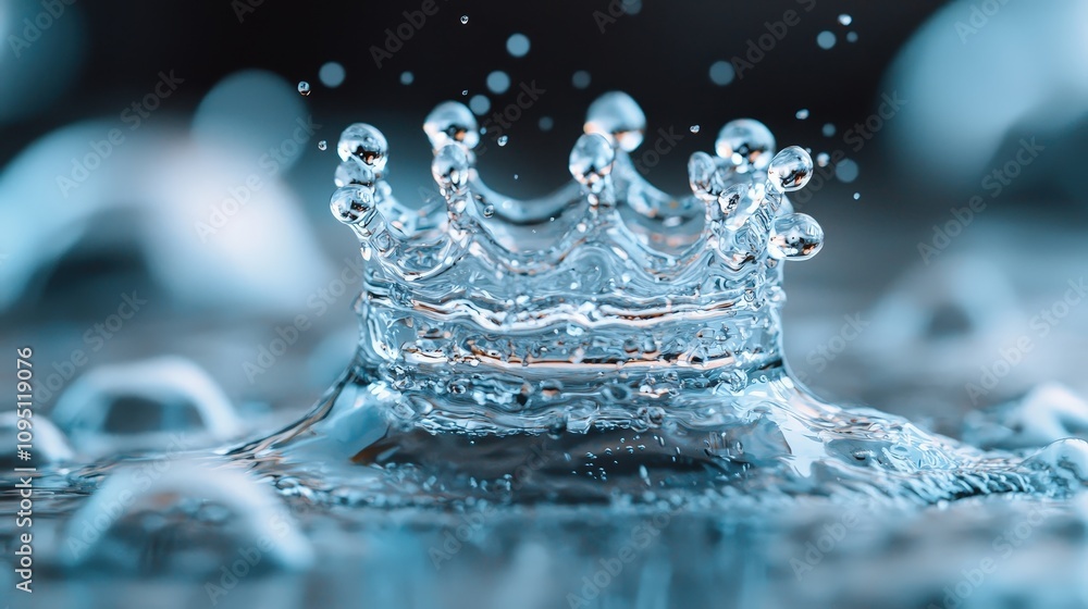 Stunning Water Splash Crown Macro Photography of Liquid Droplets Stunning Water Splash Crown Macro Photography of Liquid Droplets