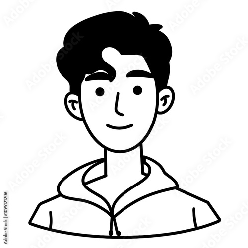 Man avatar icon, vector illustration