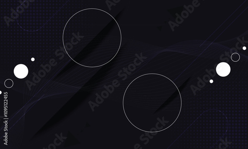 Dark blue Black geometric background Fluid Abstract Design on Drak gradient background