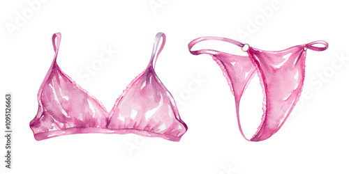 Photos Pink lingerie set