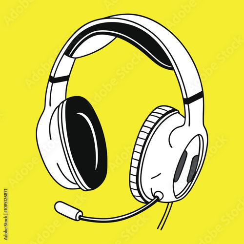 Modern Headset Illustrations: Vector and Silhouette Art
