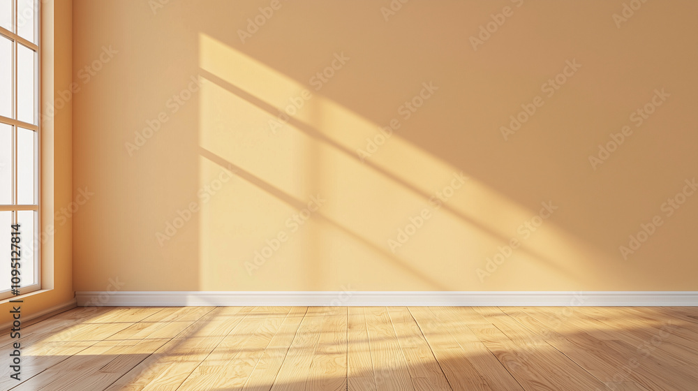 Warm Yellow Wall with Playful Shadows and Minimalist Architectural Design Warm Yellow Wall with Playful Shadows and Minimalist Architectural Design