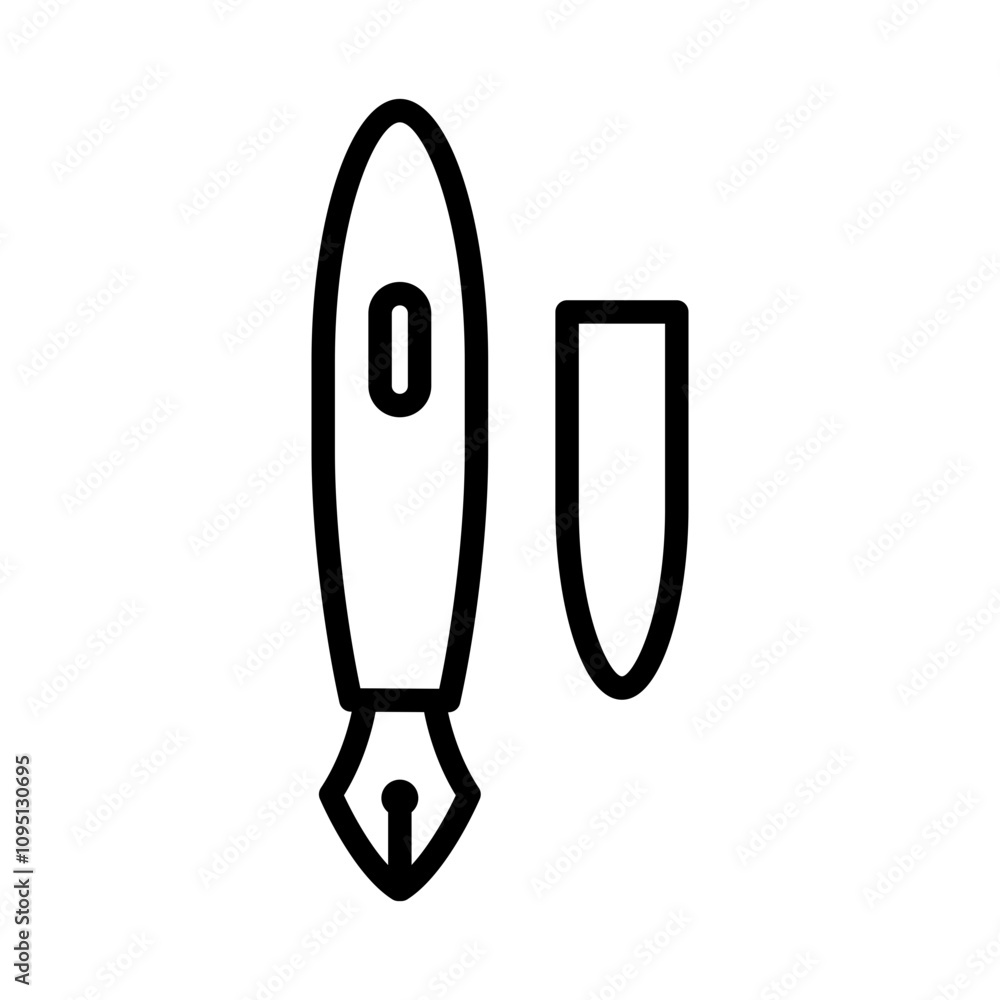 Pen icon in line style Pen icon in line style