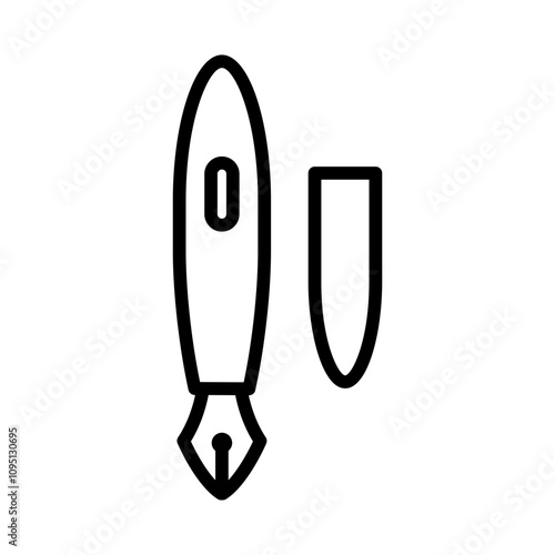 Pen icon in line style