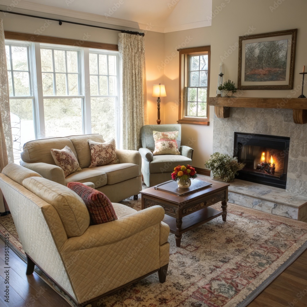 living room with fireplace living room with fireplace