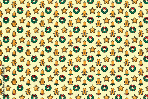 Jolly Christmas patten, vector background