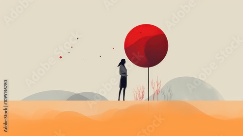 Abstract minimalist illustration	