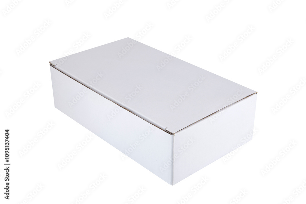 White cardboard box isolated on a White background White cardboard box isolated on a White background