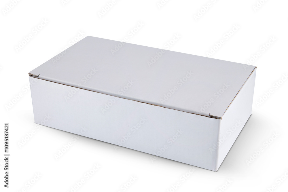 White cardboard box isolated on a White background White cardboard box isolated on a White background