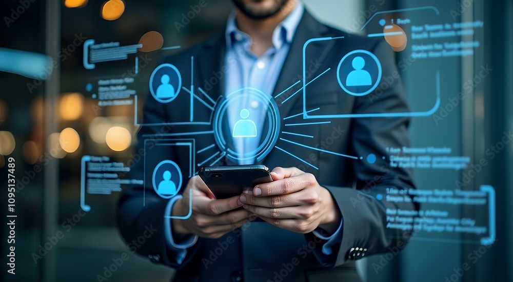 Businessman Efficiently Reviewing Virtual Documents with Checkboxes for Compliance and Quality Inspection Guidelines Businessman Efficiently Reviewing Virtual Documents with Checkboxes for Compliance and Quality Inspection Guidelines