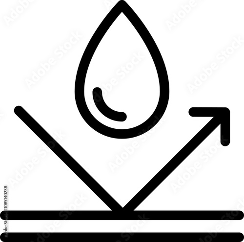 Quadro su tela Water resistant icon vector