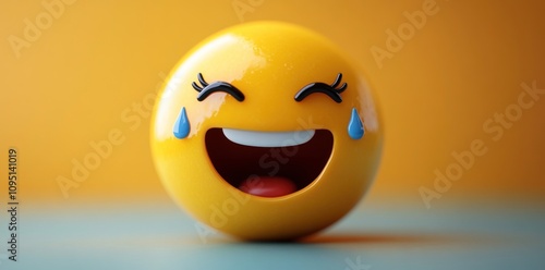 Yellow Egg Emoji Crying With Laughter