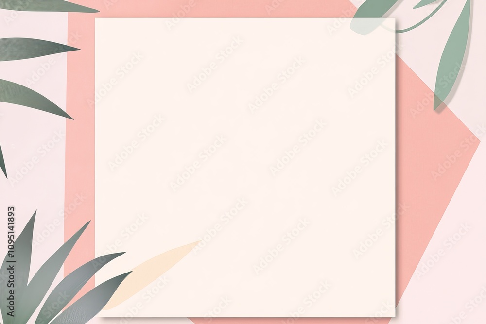 Obraz premium Minimalist invitation template