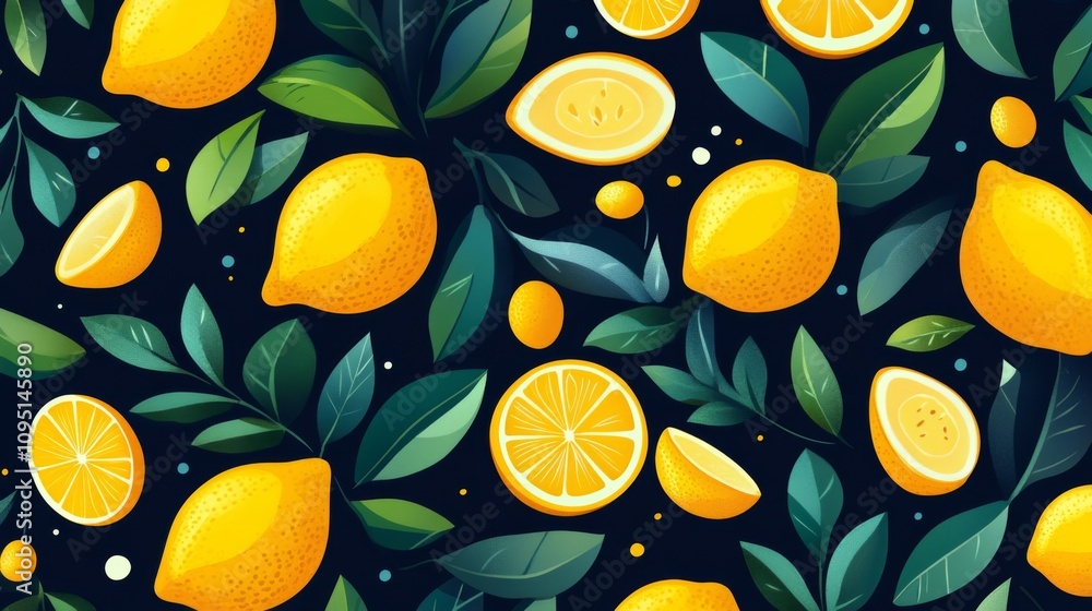 Drawing of a lemon with a leaf on it. There are several lemons in the drawing Drawing of a lemon with a leaf on it. There are several lemons in the drawing