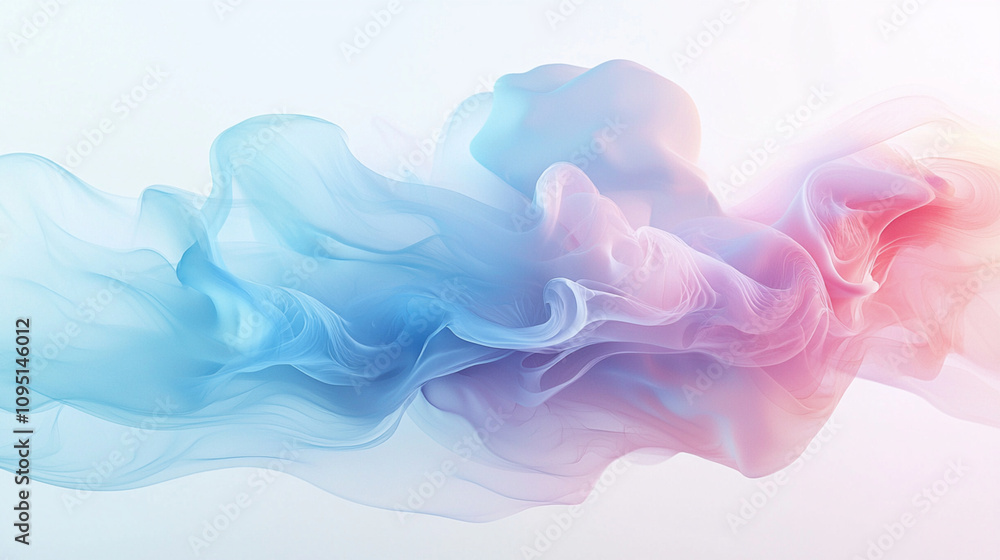 Obraz premium Dreamy Blue and Purple Smoke with Ethereal Flow and Soft Gradient