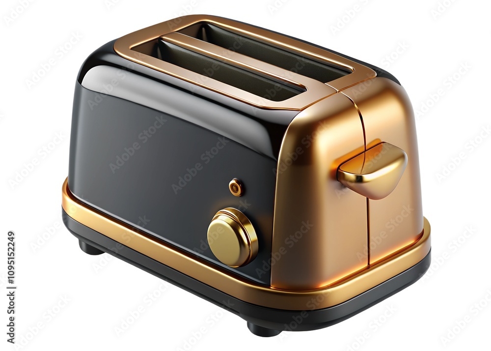 toaster, in black and gold shades, isolated on a white background
toaster, in black and gold shades, isolated on a white background