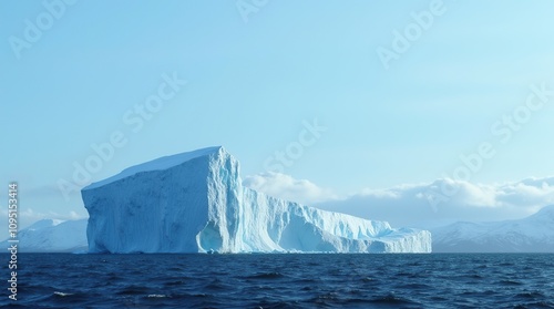 Wallpaper Mural Majestic Iceberg Floating in Pristine Blue Ocean Under Clear Sky Torontodigital.ca