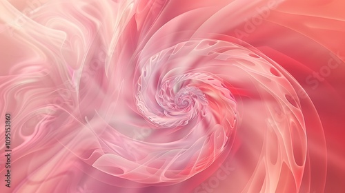 Abstract pink and red swirling pattern, with soft lines and curves, resembling fabric or smoke.