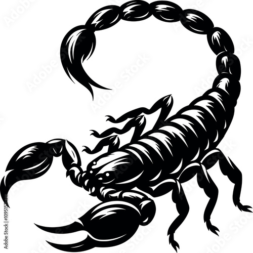 Scorpion Vector Black Silhouette Cricut Design for T-Shirt