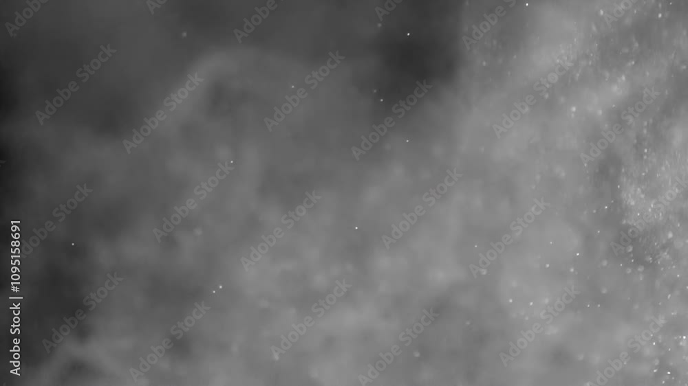 Chaotic Wildness. Small white particles flow in the air on a black background. Slow Motion Chaotic Wildness. Small white particles flow in the air on a black background. Slow Motion