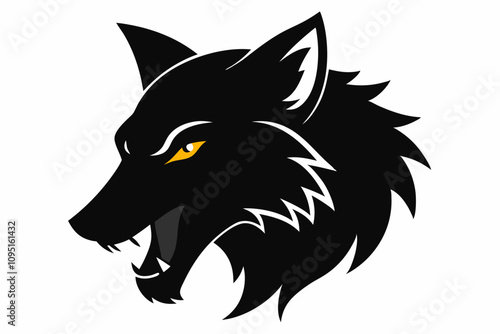 wolf head vector illustration. photo