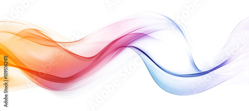 Dynamic Bright spectrum wave in a swoosh isolated on Transform Background.