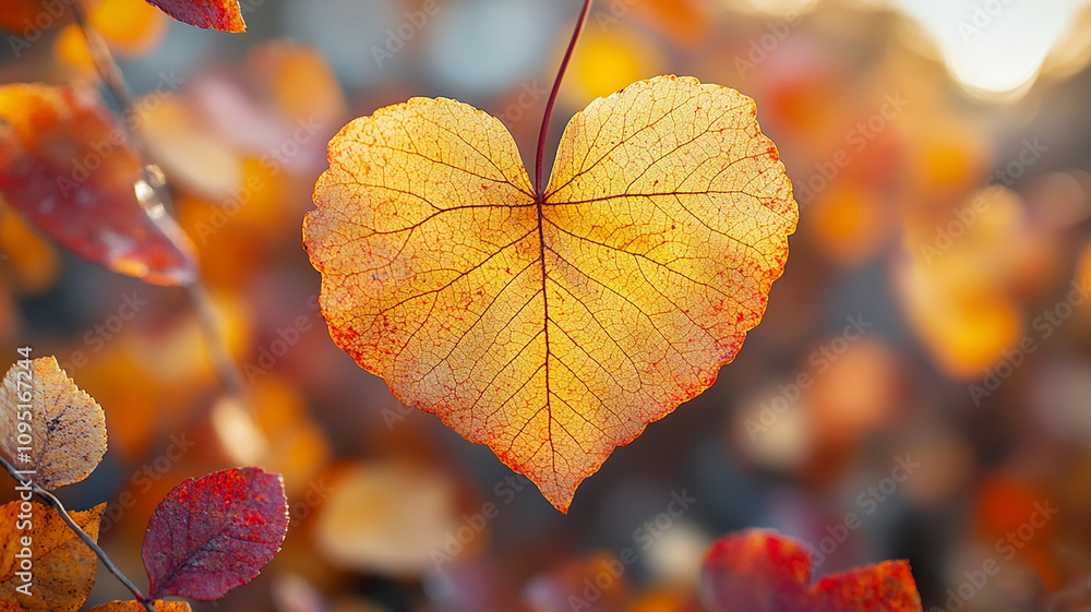 Obraz premium red autumn leaves