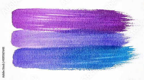 A purple, blue, and green brushstroke