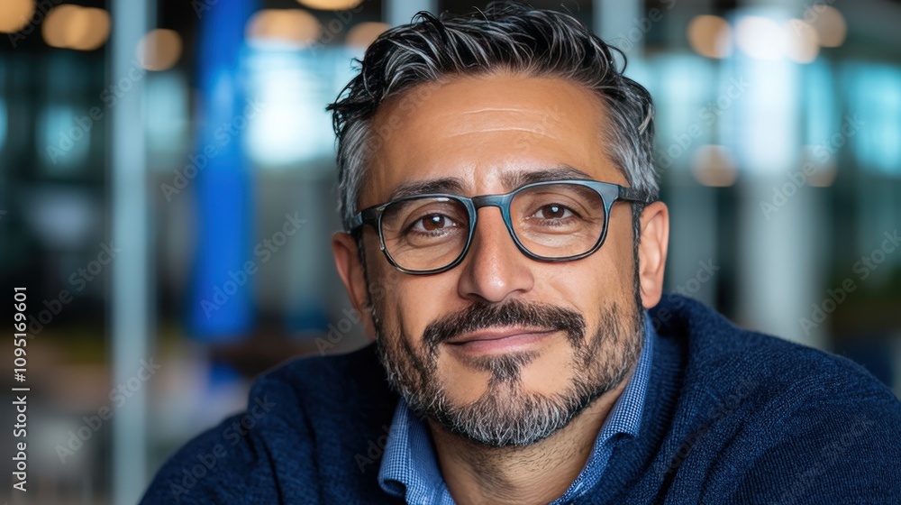 Confident Middle Aged Man Portrait Business Professional Office Background Confident Middle Aged Man Portrait Business Professional Office Background