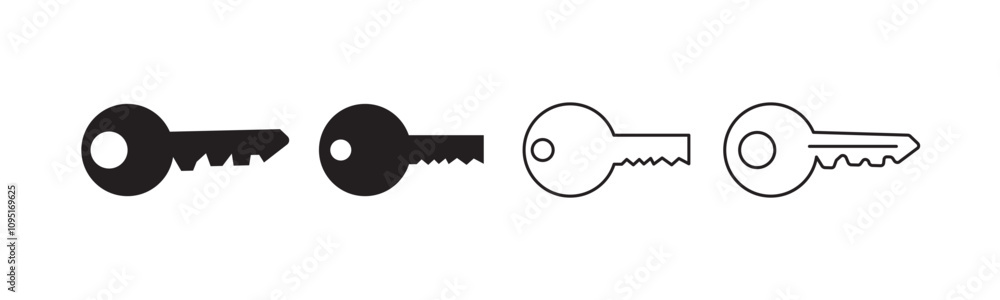 Key icon vector isolated on white background. Key vector icon. Key symbol. security Key icon vector isolated on white background. Key vector icon. Key symbol. security