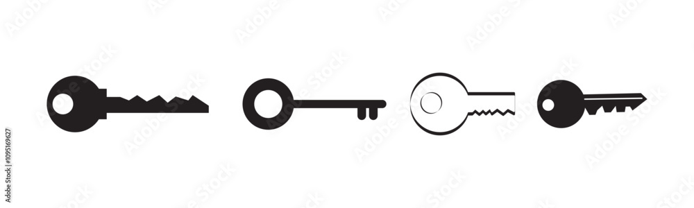 Key icon set. Key vector icon. Key symbol Key icon set. Key vector icon. Key symbol