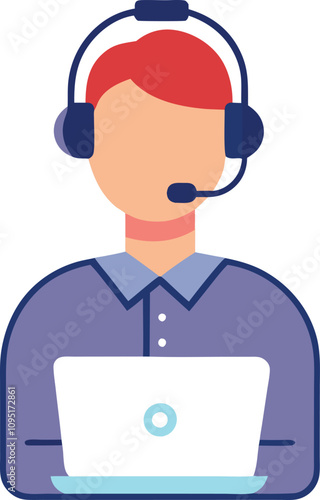 Flat design illustration customer support