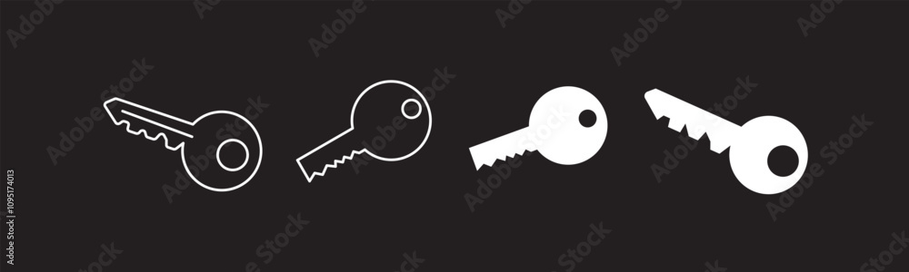 Key icon set. Key vector icon. Key symbol Key icon set. Key vector icon. Key symbol