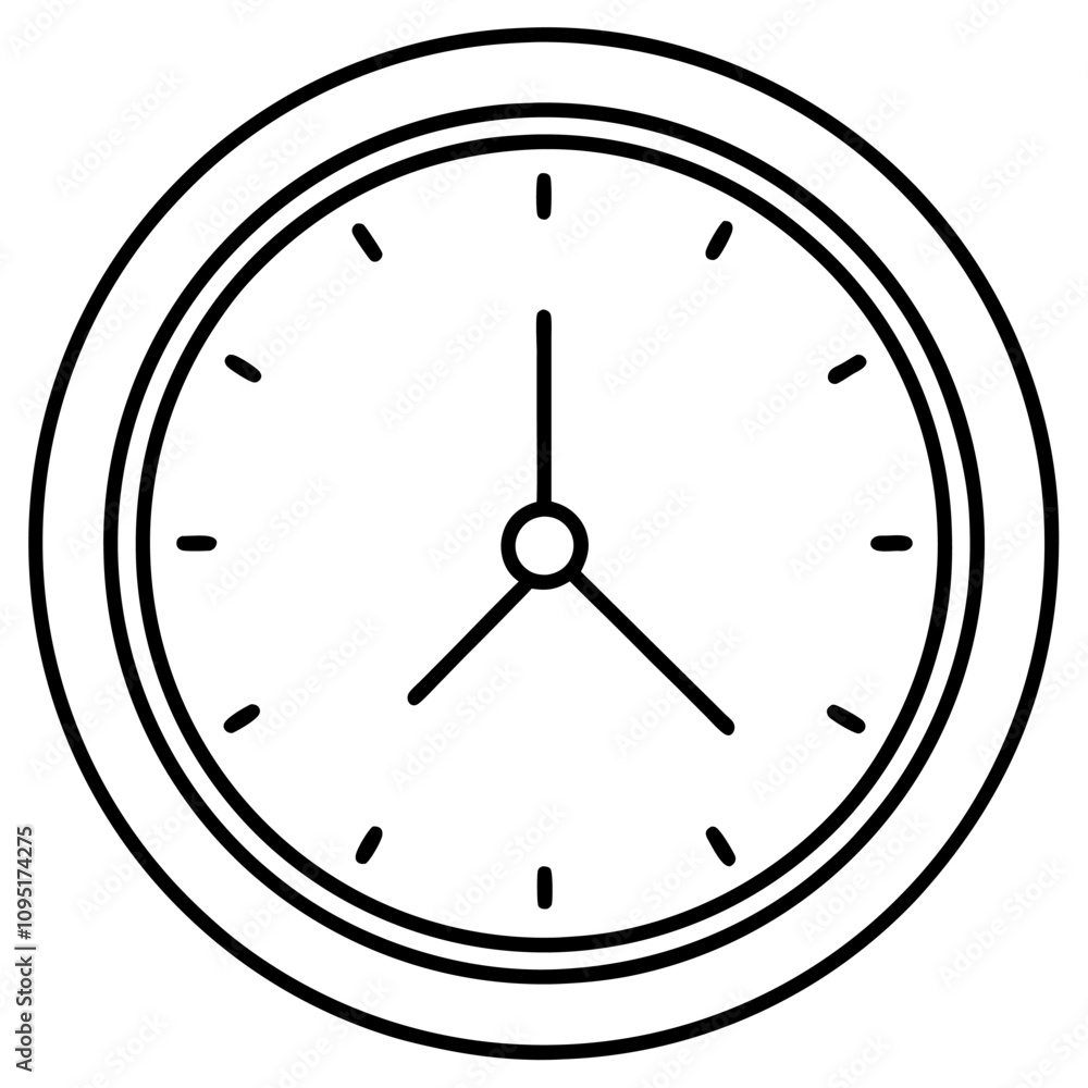 Blank clock face mock up with hour, minute and second hands, isolated. Blank clock face mock up with hour, minute and second hands, isolated.