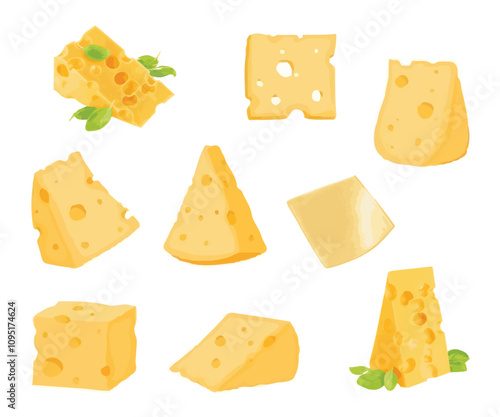 cheese vector illustration isolated on white background