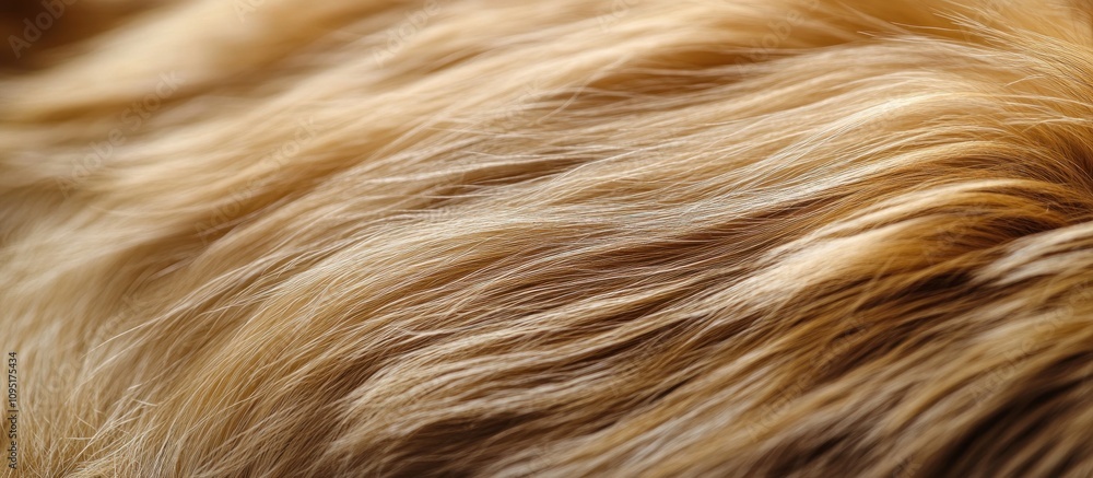 Golden Fur Texture: A Close-Up View of Soft, Luxurious Canine Coat Golden Fur Texture: A Close-Up View of Soft, Luxurious Canine Coat