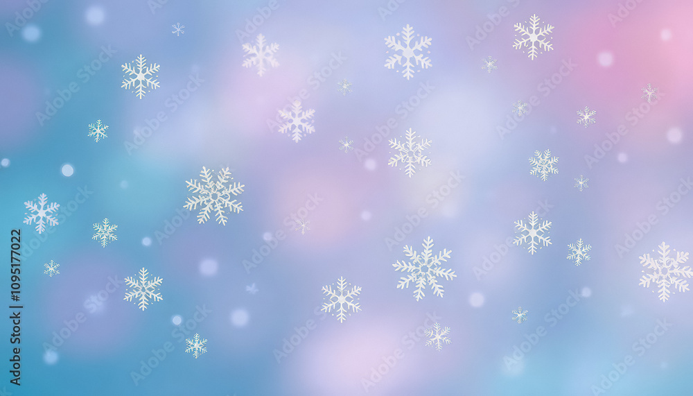 Magical Winter Background Wonderland with Paper Snowflakes for Christmas and New Year Magical Winter Background Wonderland with Paper Snowflakes for Christmas and New Year