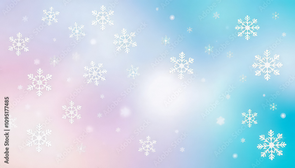 Magical Winter Background Wonderland with Paper Snowflakes for Christmas and New Year Magical Winter Background Wonderland with Paper Snowflakes for Christmas and New Year