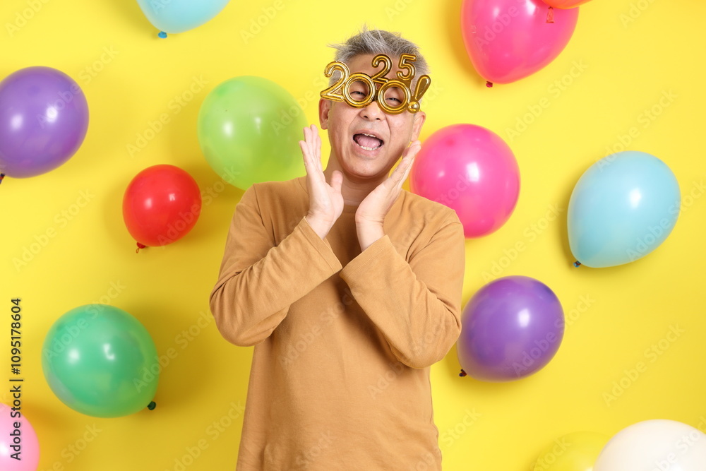 Fototapeta premium Happy New Year 2025