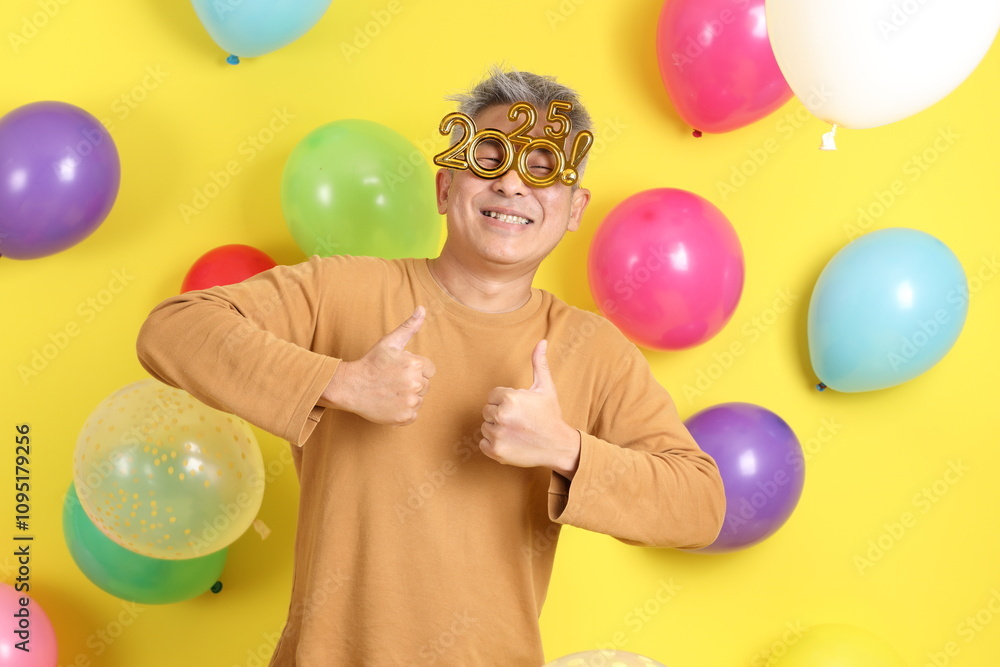 Fototapeta premium Happy New Year 2025