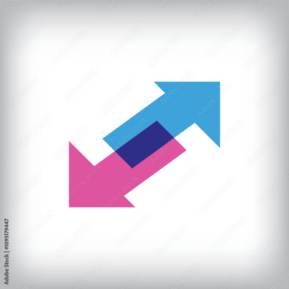 Vector abstract transportation transfer arrow sign logo. Can be used as application icon and company corporate identity. Vector abstract transportation transfer arrow sign logo. Can be used as application icon and company corporate identity.