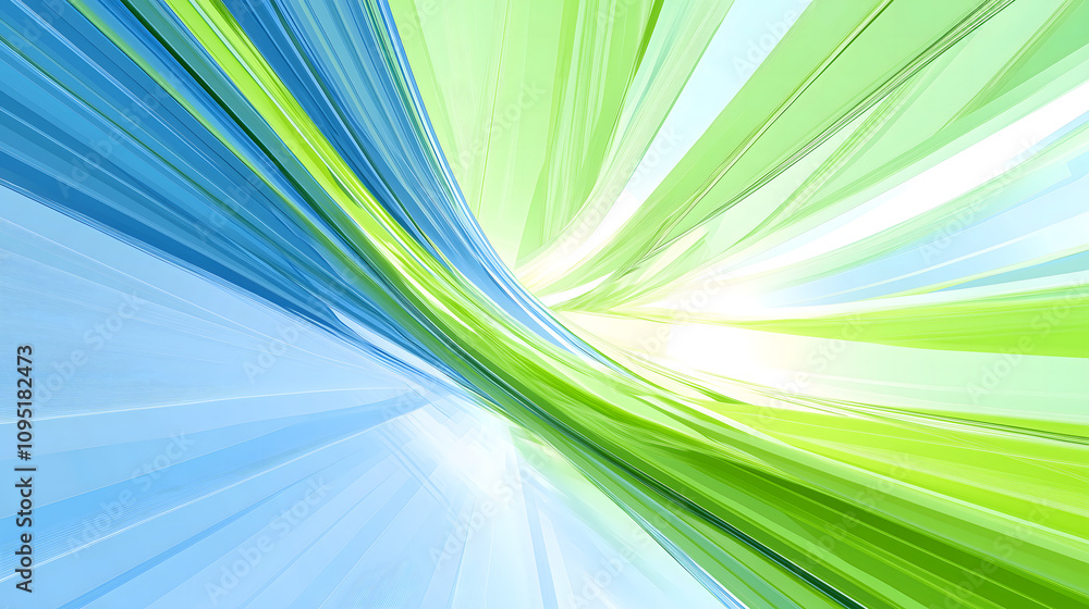Abstract line design with dynamic lines in blue and green, creating a futuristic and energetic backdrop Abstract line design with dynamic lines in blue and green, creating a futuristic and energetic backdrop