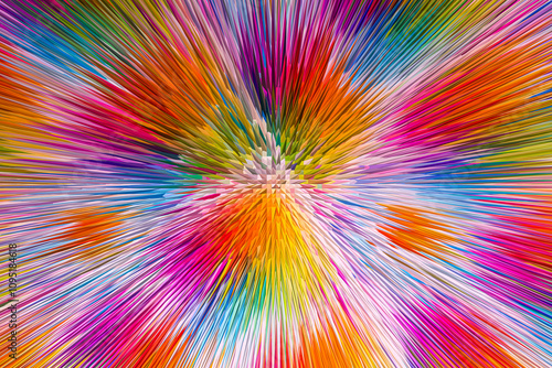 abstract colorful background with rainbow , pattern of growing multicolored pyramids