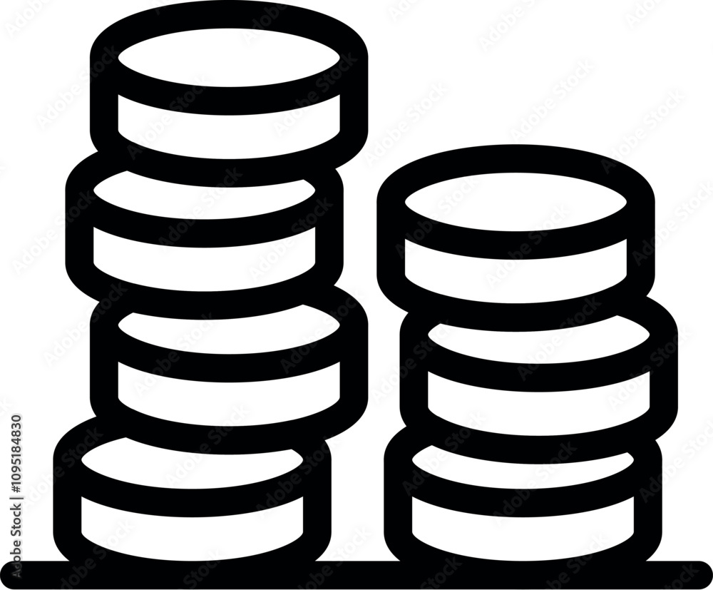 Two stacks of coins showing increasing profits, symbolizing financial success and investment growth Two stacks of coins showing increasing profits, symbolizing financial success and investment growth