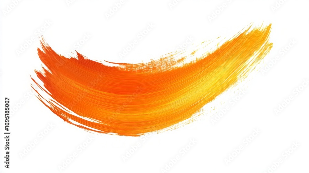 Vibrant Orange-Yellow Brush Stroke Art Vibrant Orange-Yellow Brush Stroke Art