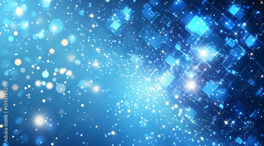 Blue background with glowing lines and blocks for technology concept vector presentation design template. Abstract blue gradient background vector illustration, high-resolution photography, in the sty Blue background with glowing lines and blocks for technology concept vector presentation design template. Abstract blue gradient background vector illustration, high-resolution photography, in the sty